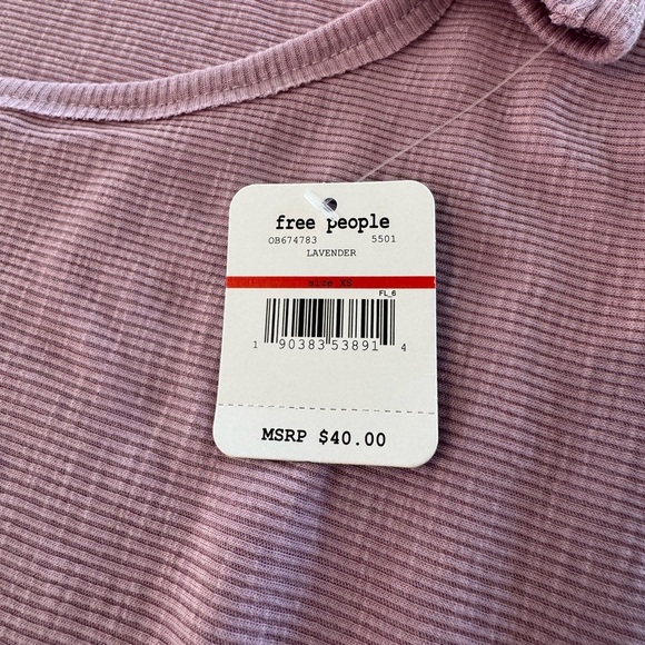 Free People FP Beach La Nite Tank Dress Swim Cover Up Lavender Ribbed XS NWT - Picture 7 of 13